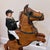 1980s 3 Foot Tall Wood Equestrian Folk Art Sculpture For Sale - Image 4 of 12
