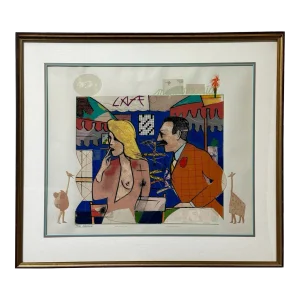 "An Amateur Circus" an Original Screen Print by Richard Merkin (1938-2009)
