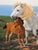 Gilt Framed Oil Painting Grey Mare and Chestnut Foal "Mother and Son" After Henry William Banks Davis Ra For Sale - Image 13 of 18