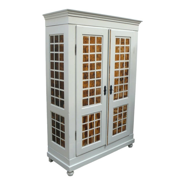 Two-Door Wardrobe in Natural Wood, 1880s For Sale