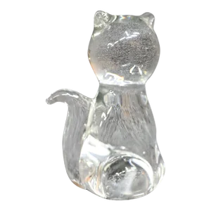 Glass Cat Paper Weight