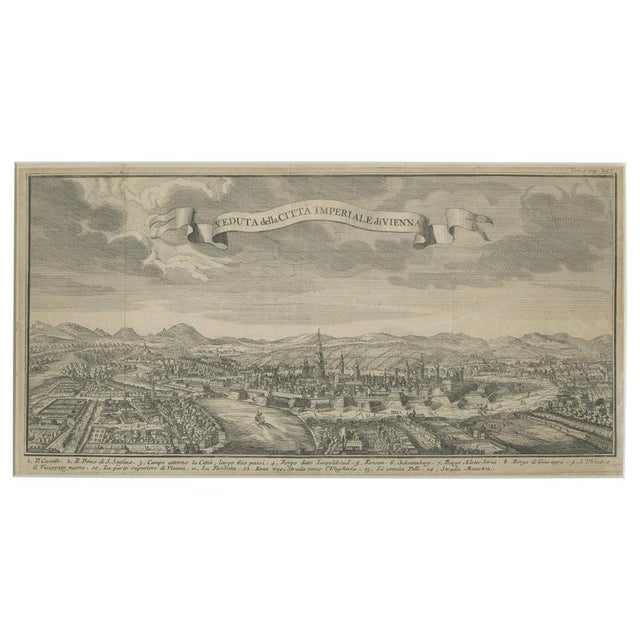 Panoramic View of Vienna, 1740, Paper For Sale - Image 9 of 9