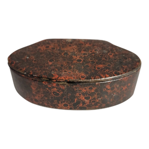 Antique Papier-Mâché Snuff Box With Spotted “Tortoiseshell” Lacquer Finish, 19th Century
