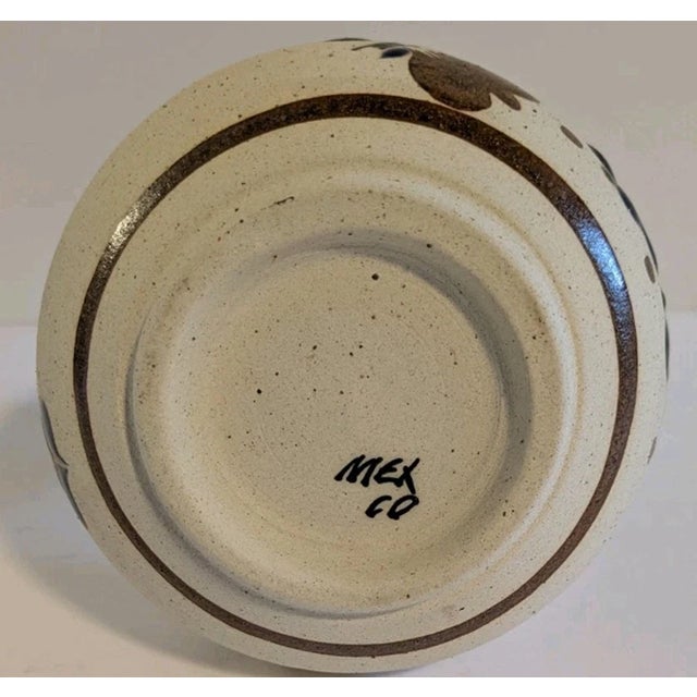 Vintage Mexican Tonala Signed Sandstone Small Bud Vase For Sale - Image 4 of 6
