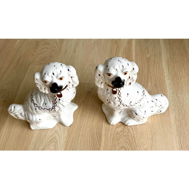 Vintage William Kent Staffordshire Ware Copper-Luster Spaniel Dogs, Pair For Sale - Image 9 of 10