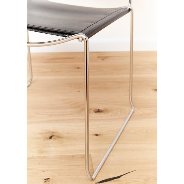 Leather Dining Chairs by Giandomenico Belotti for Alias, 1980s, Set of 4 For Sale - Image 9 of 13