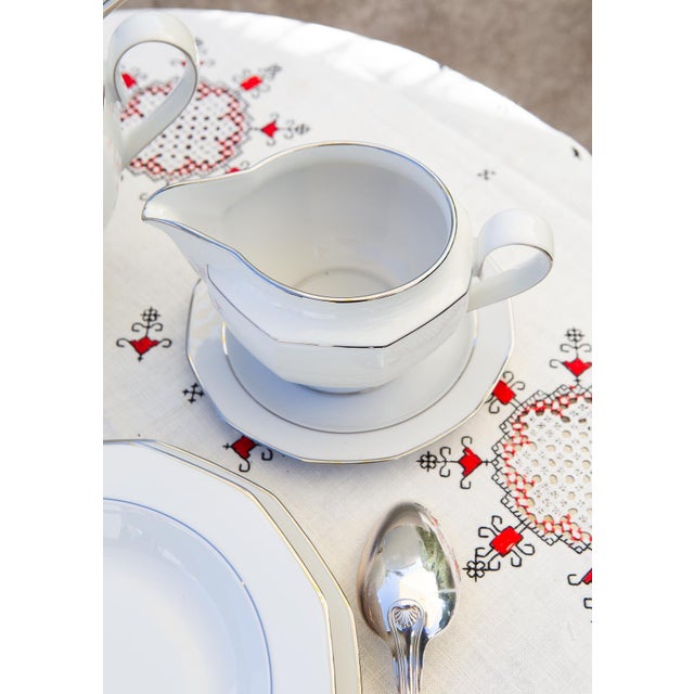 German Heirloom Platinum Dinner Service for 12 from Winteling Bavaria, 1960s, Set of 57 For Sale - Image 12 of 13