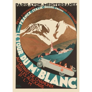 1990s After Roger Broders Le Tour Du Mont-Blanc Lithograph Poster For Sale