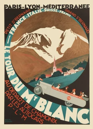 1990s After Roger Broders Le Tour Du Mont-Blanc Lithograph Poster