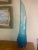 Mid-Century Modern Mid-Century Modern lL.E. Smith Teal Blue Nubby Butt Swung Glass Vase For Sale - Image 3 of 4