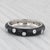 2020s Hidalgo 0.18ctw Diamond Black Enamel Ring 18k White Gold Stackable Ring Size 6.5 For Sale - Image 5 of 8