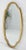 Mid Century Shield Shape Large 22x44 Oval Gold Gilt Leaf Wall Mirror MINT