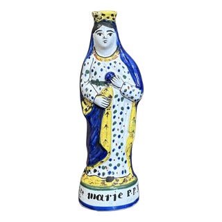Saint Mary in Quimper Earthenware, 1800s For Sale