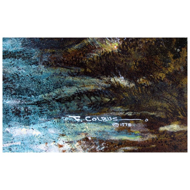 Impressionist Frederick Colbus "Days End" Volcano, California Landscape 1978 For Sale - Image 3 of 5