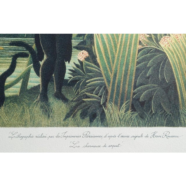 After Henri Rousseau, The Snake Charmer, Lithograph, 1976 For Sale - Image 4 of 6