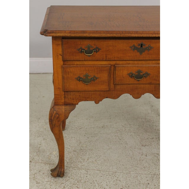 Vintage 1920s Benchmade Tiger Maple Lowboy For Sale In Philadelphia - Image 6 of 13