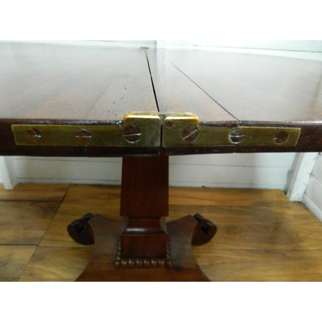 Antique Rosewood Games Table with Fold Over Lid For Sale - Image 10 of 15