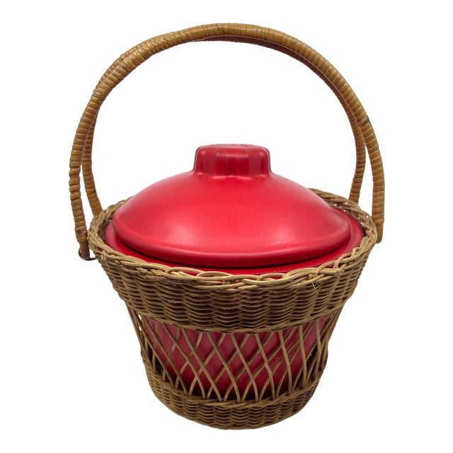 1960s Vintage Wicker Ice Basket/ Bucket Chairish