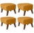 Set of 4 orange, smoked oak Raf Simons Vidar 3 my own chair footstool by Lassen Dimensions: W 56 x D 58 x H 40 cm...