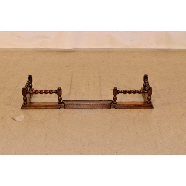 19th Century English Oak Fire Fender Chairish