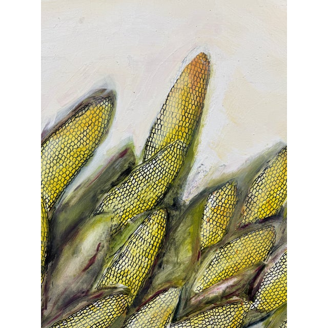 Ears of Corn Acrylic on Canvas Painting, Unsigned For Sale - Image 10 of 12