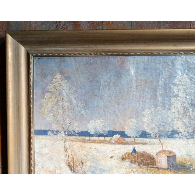 Early 20th Century Hungarian Impressionist Winter Landscape, Paris 1901 For Sale In New York - Image 6 of 13