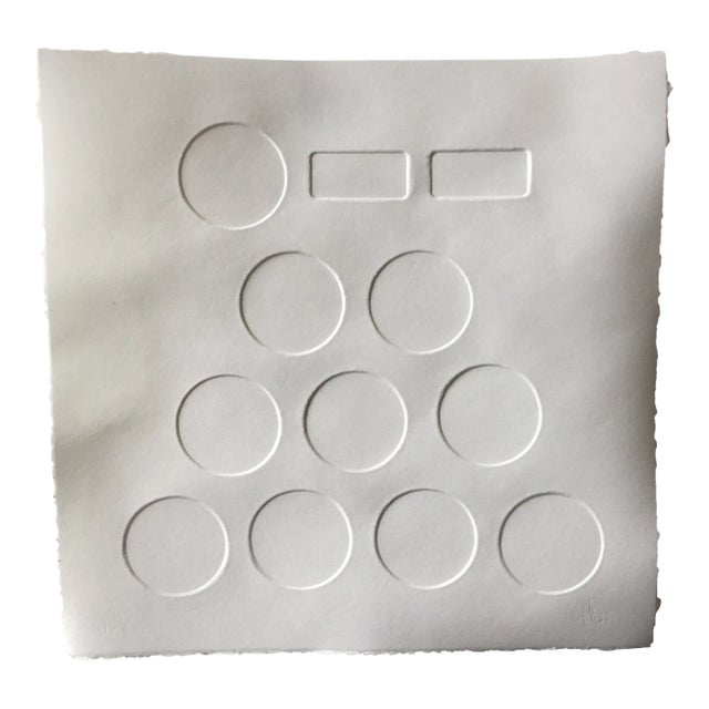 "Wish" Contemporary Minimalist Embossed Paper by Tim Hansen For Sale