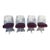 Vintage Hollywood Regency Sculptural Lucite Swivel Dining Chairs With Burgundy Seats – Set of 4 For Sale