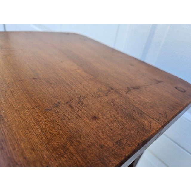 Cushman of Vermont Square Primitive Federal Style One Drawer Side Table For Sale - Image 4 of 17