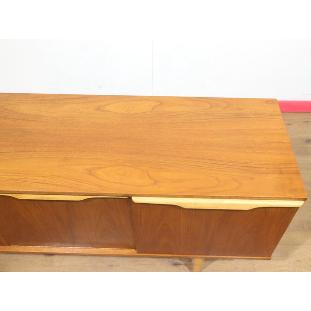 1960s Mid Century Modern Vintage British Teak Sideboard Credenza For Sale - Image 5 of 14