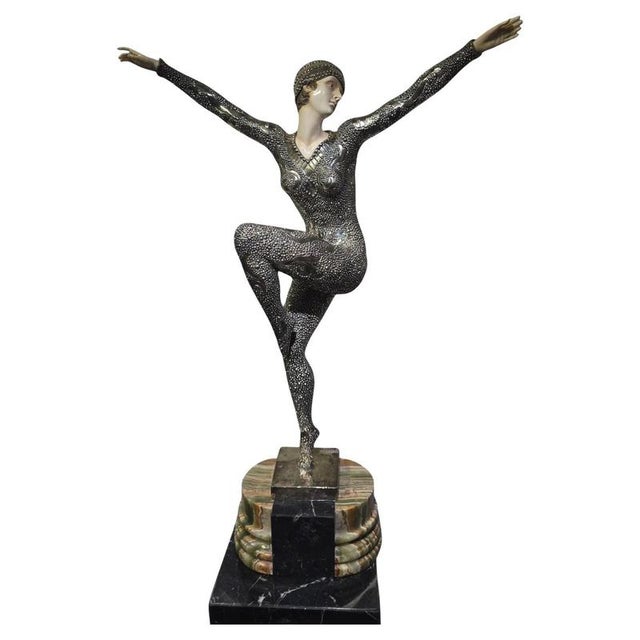Demeter H. Chiparus, Art Deco Figure, 1920, Silvered Bronze For Sale - Image 17 of 17