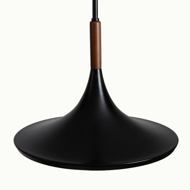 Lodi Pendant Light 10"d Small - Matte Black, Walnut For Sale In Los Angeles - Image 6 of 8