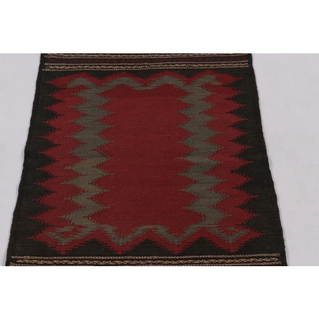 Rug & Kilim Vintage Persian Kilim Runner, Tribal Pattern With Playful Chevrons - Rug & Kilim For Sale - Image 4 of 9