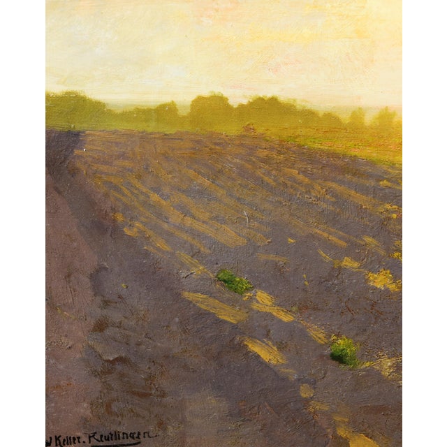 Paul Wilhelm Keller-Reutlingen, Paul Wilhelm Keller-Reutlingen, Gemälde, Landschaft (Dachau), um 1890-1900, Framed For Sale - Image 4 of 8