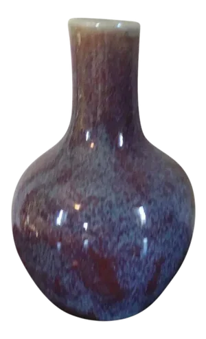 19th Century Chinese Porcelain Flambe Glaze Sang de Boeuf Oxblood Bottle-Shaped Vase