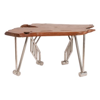 Vintage Desk in Wood and Metal, Europe, 1980s For Sale