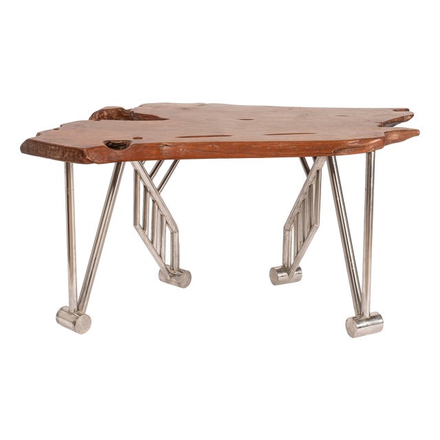 Vintage Desk in Wood and Metal, Europe, 1980s For Sale