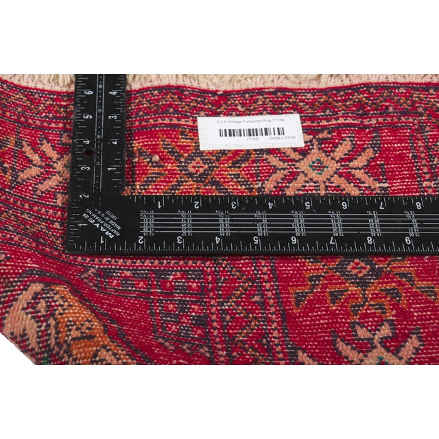 Vintage Turkish Turkmen Rug, 04’09 X 07’08 For Sale In Dallas - Image 6 of 9