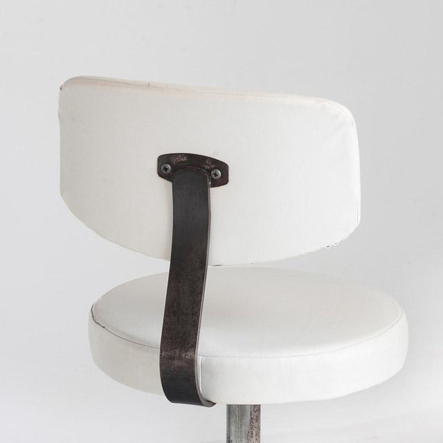 Vintage Swivel Stool in Iron and Faux Leather, 1970s For Sale - Image 10 of 14