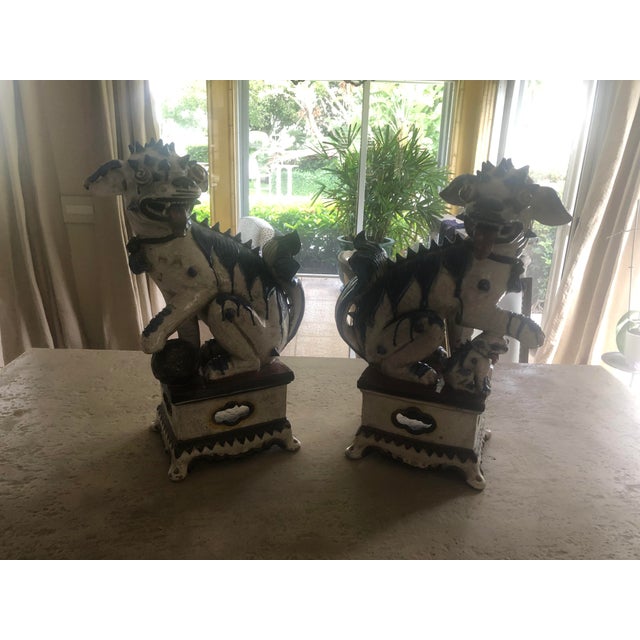 Pair of Italian Mid-Century Terracotta Temple Dogs For Sale - Image 10 of 10