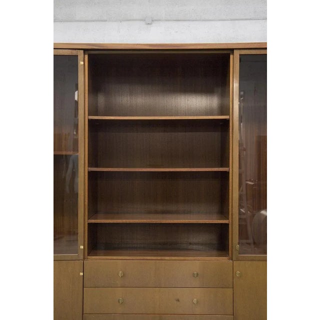 Vintage Wood and Glass Bookcase by Pierre Balmain For Sale - Image 6 of 9