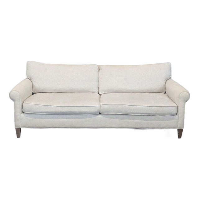 Crate & Barrel Montclair 2-Seat Sofa in Light Beige For Sale