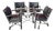 Stunning Vintage 1970 Mid-Century Tempo Industries 5-Piece Dinette / Game Table Set For Sale