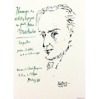 1950s 'Homage a Poete Antonio Machado' Lithograph by Pablo Picasso For Sale