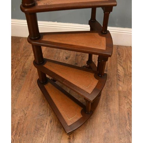 Regency Spiral Library Steps in Mahogany For Sale - Image 13 of 15