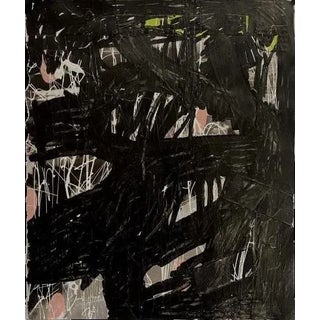 "The Roads I See #5" Abstract Painting on Paper by Ben Junta For Sale