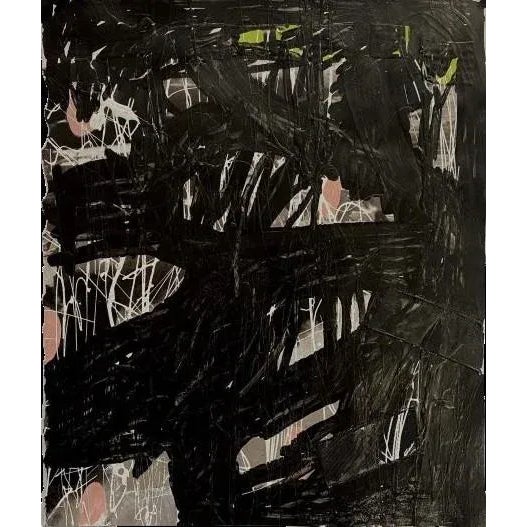 "The Roads I See #5" Abstract Painting on Paper by Ben Junta For Sale