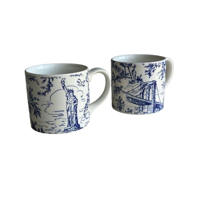 Kitchen decor that sets you apart from everyone. It is next to impossible to find this set of 2 white and blue porcelain...