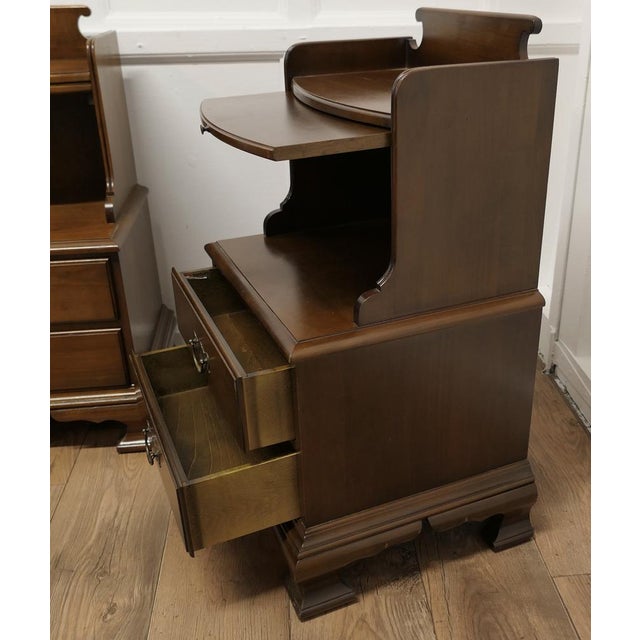 Large French Walnut Bedside Cabinets, 1920s, Set of 2 For Sale - Image 3 of 8