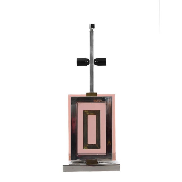 Table Lamp in Acrylic Glass, Chrome and Brass by Romeo Rega, Italy, 1970s For Sale - Image 10 of 18